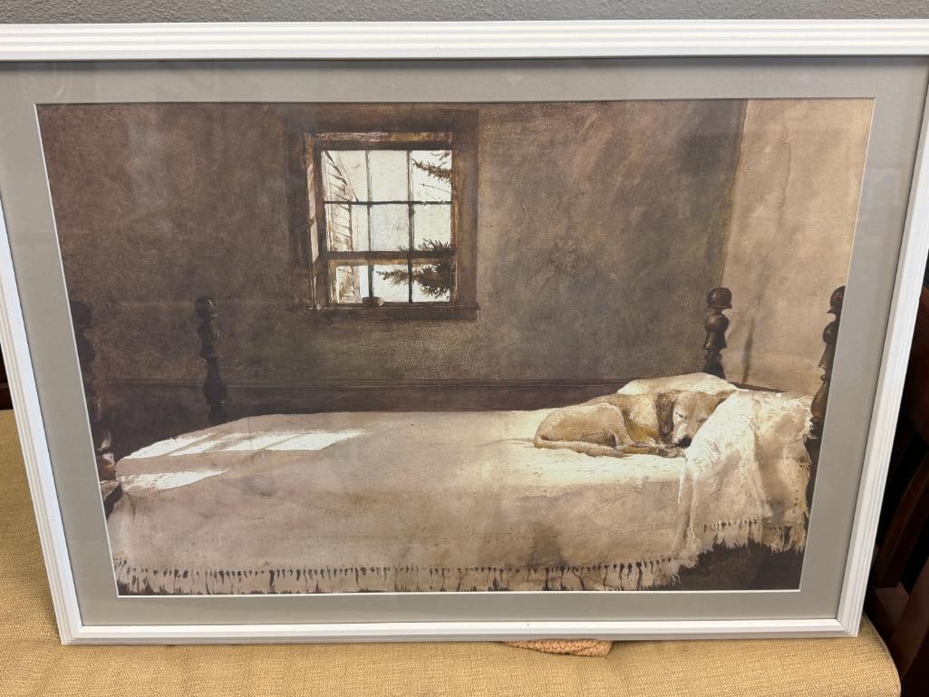 ANDREW WYETH AMERICAN ARTIST PRINT TITLED MASTER BEDROOM - 2