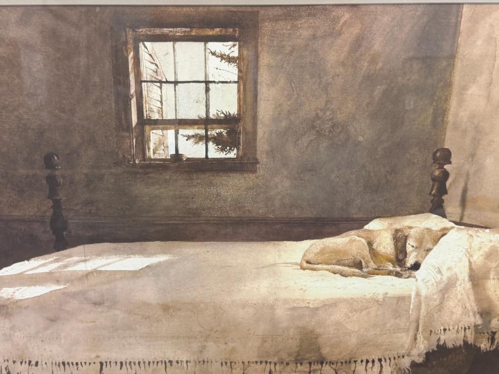 ANDREW WYETH AMERICAN ARTIST PRINT TITLED MASTER BEDROOM - 3