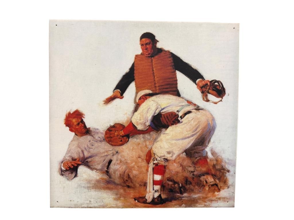 FLETCHER RANSOM PRINT ON CANVAS YER OUT FROM FAMOUS 1915 OIL PAINTING WAGNER / MATHEWSON (1 of 8)