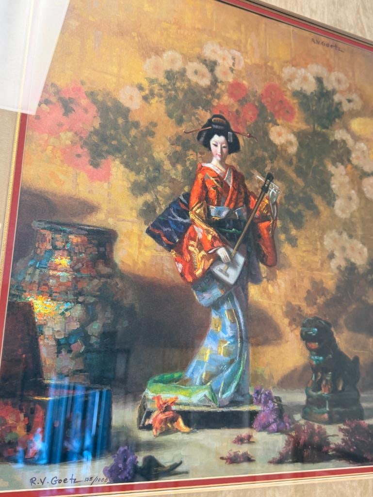 RICHARD VERNON GOETZ LIMITED EDITION LITHOGRAPH FLOWER MUSIC NO. 135/1000 - 2