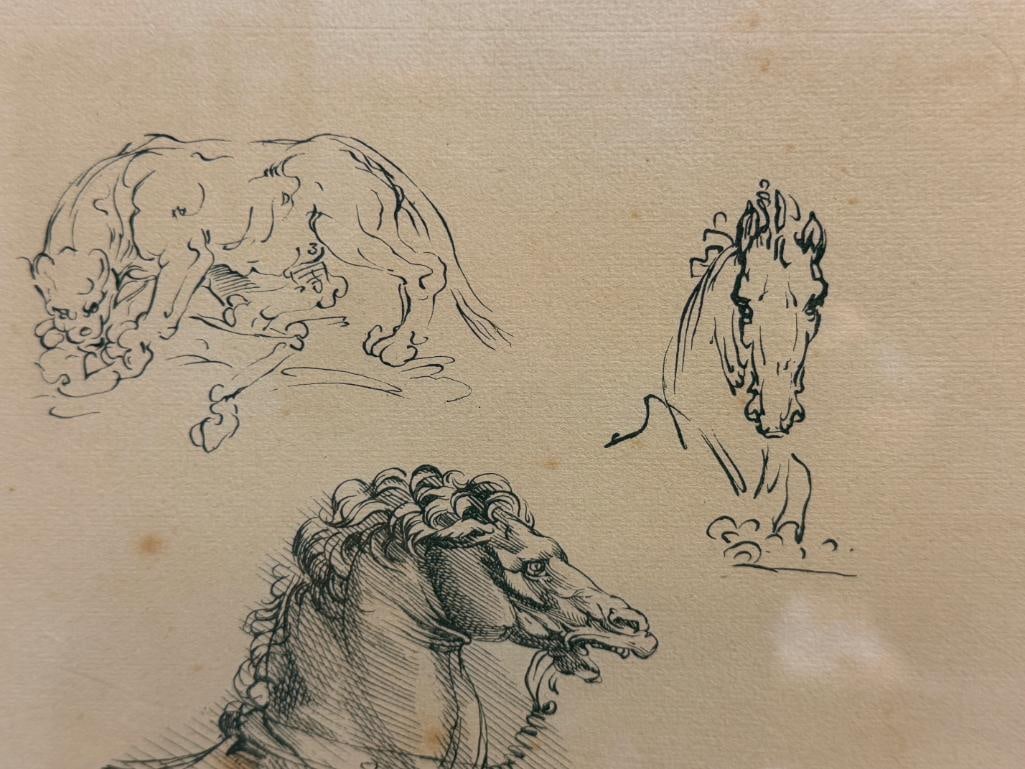 CARLO GIUSEPPE GERLI REPRODUCTION STUDY BY LEONARDO DA VINCI ANATOMICAL STUDIES - 3