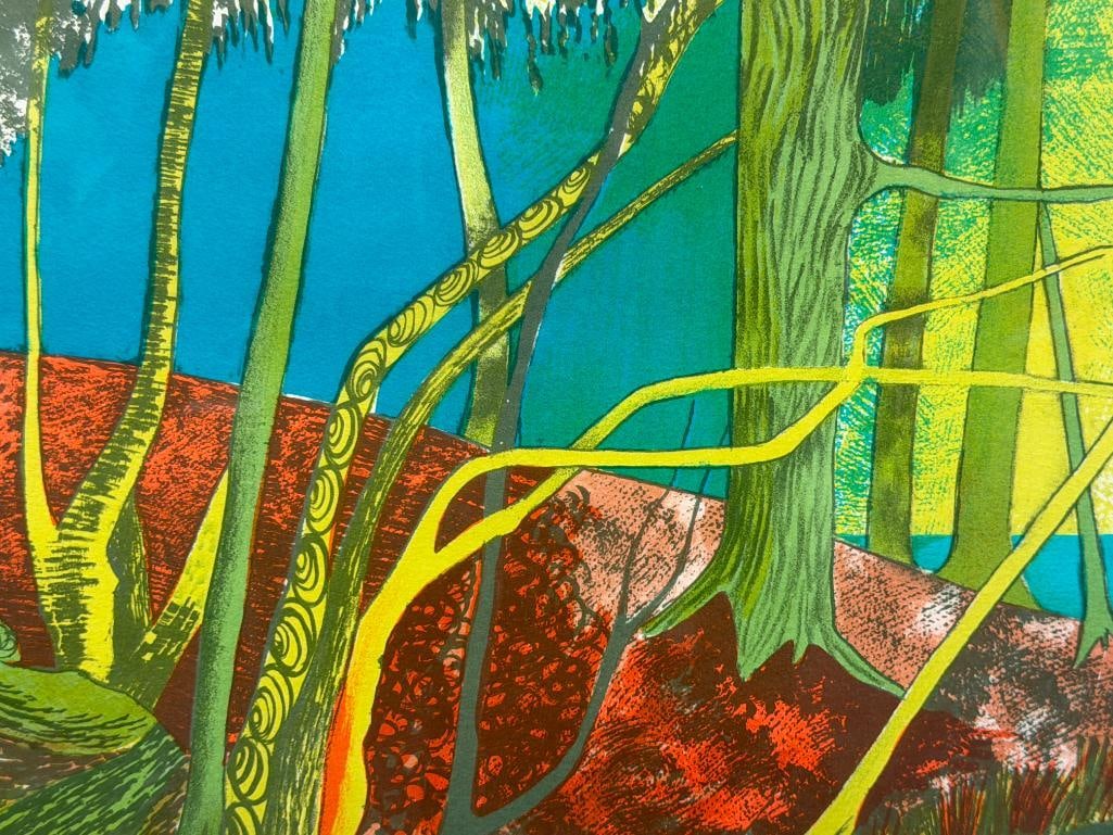 DOREEN GARDNER ENGLISH BORN ARTIST LIMITED EDITION LITHOGRAPH MOODY MYTHICAL LANDSCAPE 242/275 - 3