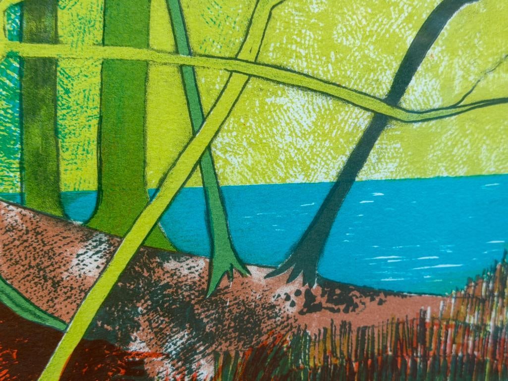 DOREEN GARDNER ENGLISH BORN ARTIST LIMITED EDITION LITHOGRAPH MOODY MYTHICAL LANDSCAPE 242/275 - 4