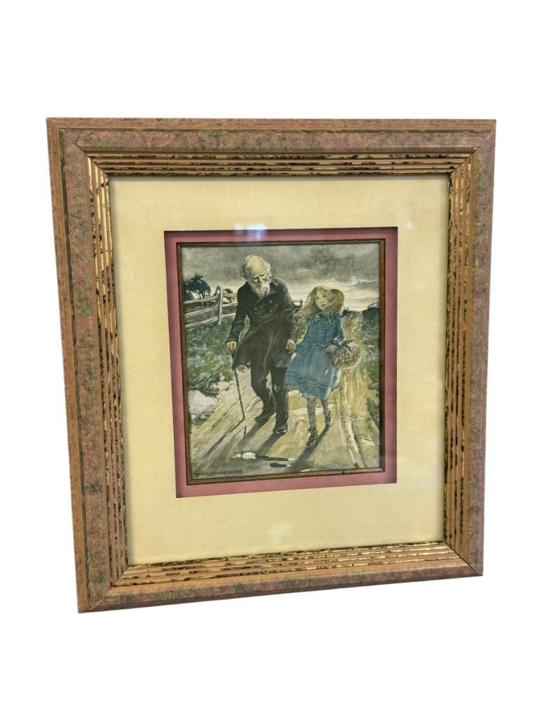 JESSIE WILCOX SMITH PRINT TITLED LITTLE NELL AND HER GRANDFATHER FROM 1923 BOOK (1 of 7)