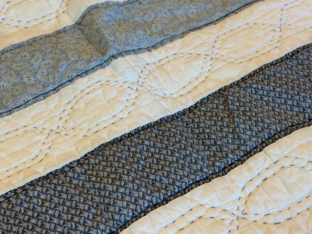WEDGEWOOD QUILTED BED SPREAD STRIPE DESIGN - 4