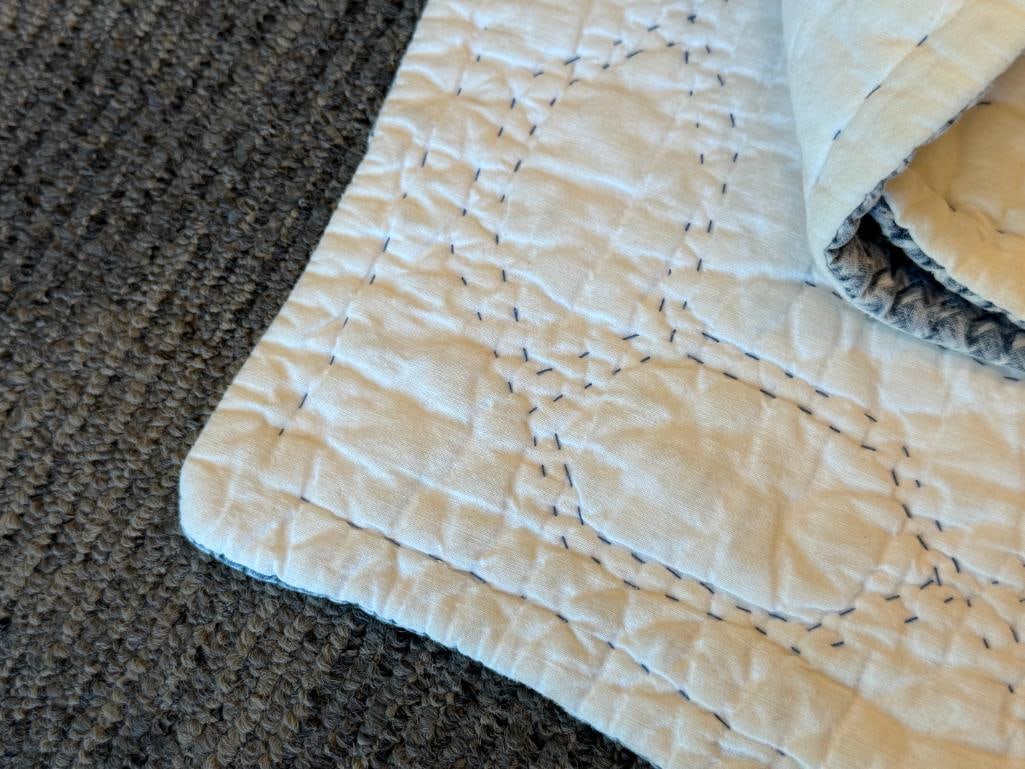 WEDGEWOOD QUILTED BED SPREAD STRIPE DESIGN - 7