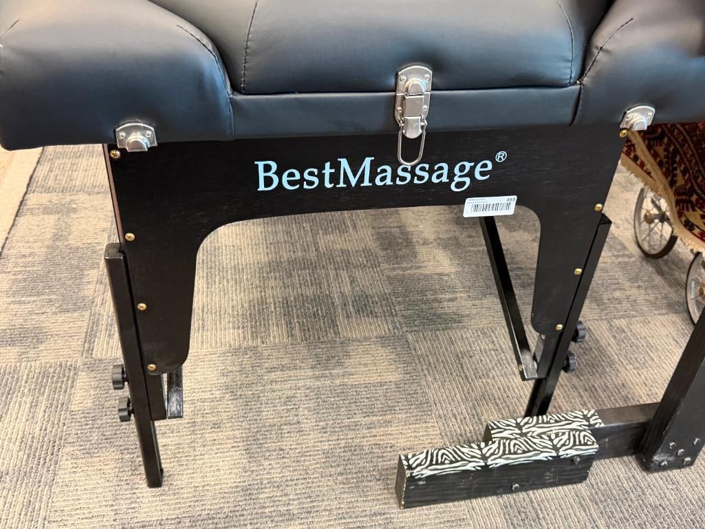 BEST MASSAGE PORTABLE FOLDING MASSAGE TABLE WITH ADJUSTABLE RECLINE AND CUSHIONS - 9