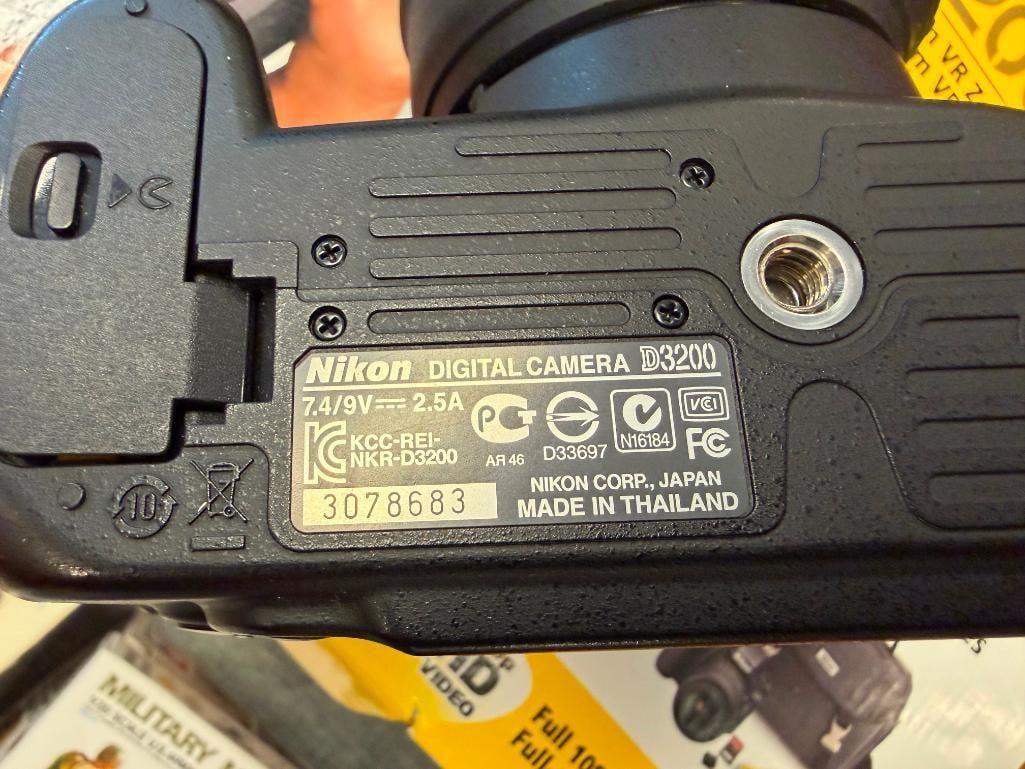 NIKON D3200 DIGITAL SLR CAMERA KIT INCLUDES CAMERA, 18-55MM DX LENS - 14