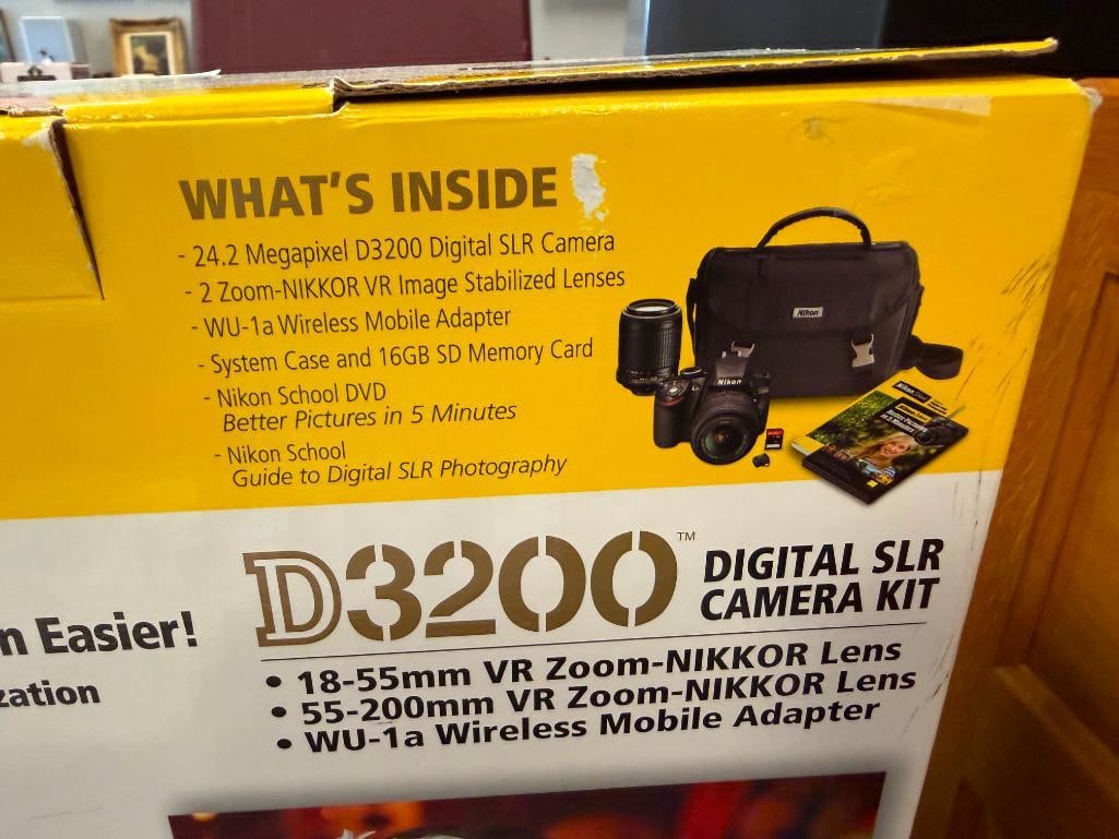 NIKON D3200 DIGITAL SLR CAMERA KIT INCLUDES CAMERA, 18-55MM DX LENS - 5