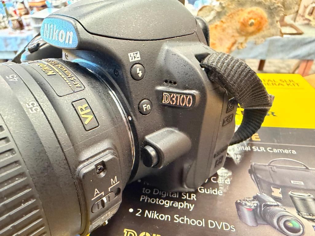NIKON D3100 DIGITAL SLR CAMERA KIT INLCUDES 18-55MM DX AND 55-200DX LENSES - 13