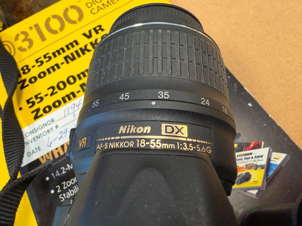 NIKON D3100 DIGITAL SLR CAMERA KIT INLCUDES 18-55MM DX AND 55-200DX LENSES - 16