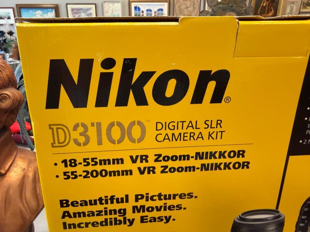 NIKON D3100 DIGITAL SLR CAMERA KIT INLCUDES 18-55MM DX AND 55-200DX LENSES - 3