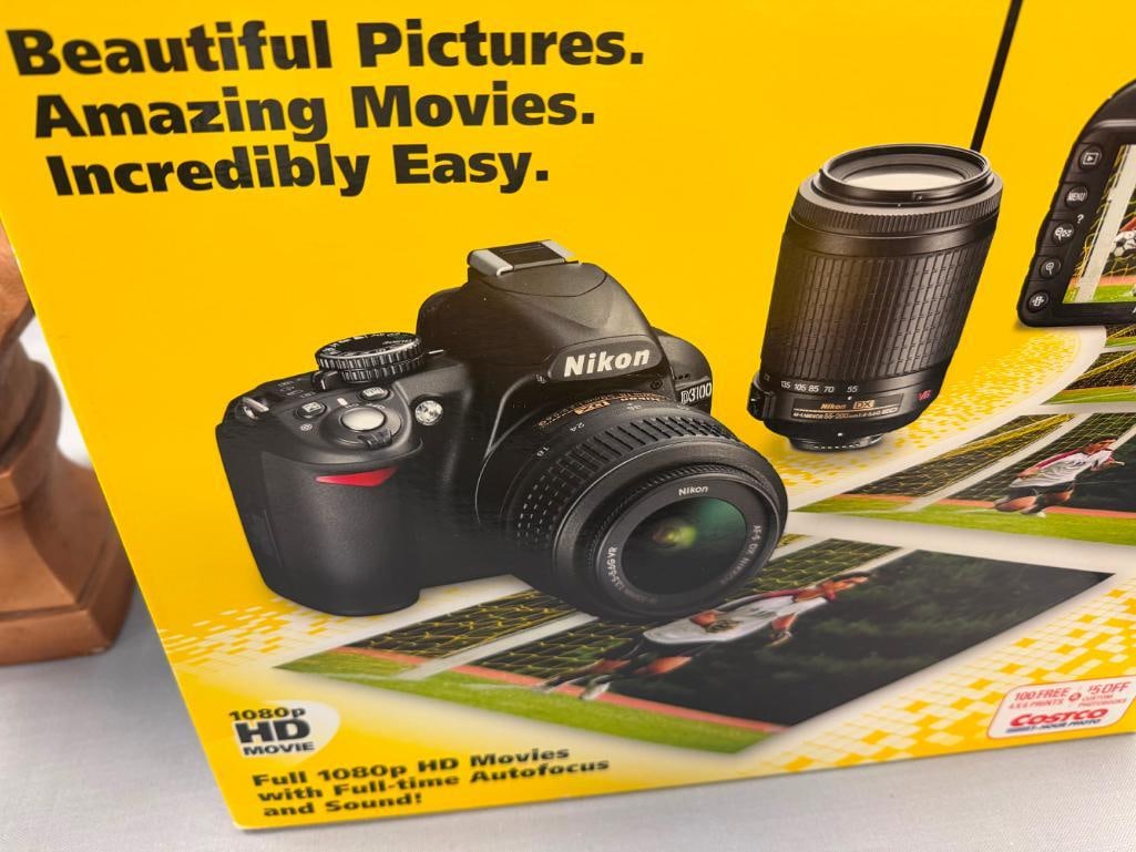 NIKON D3100 DIGITAL SLR CAMERA KIT INLCUDES 18-55MM DX AND 55-200DX LENSES - 4