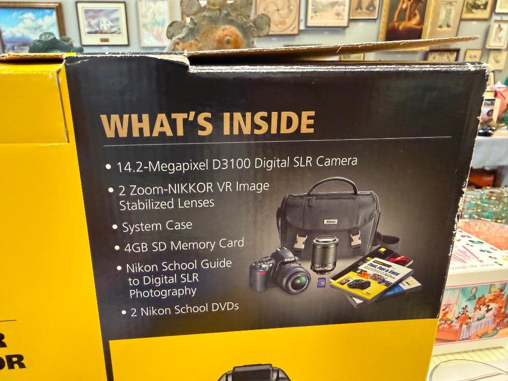 NIKON D3100 DIGITAL SLR CAMERA KIT INLCUDES 18-55MM DX AND 55-200DX LENSES - 5