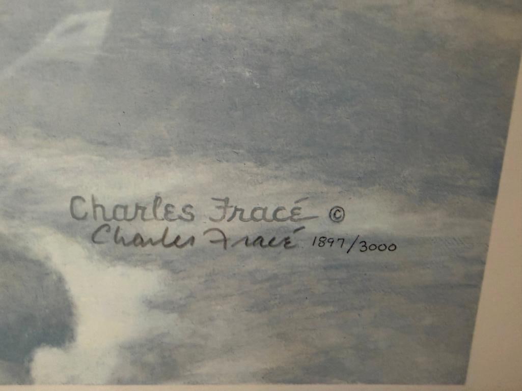 CHARLES FRACE SIGNED AND NUMBERED LIMITED EDITION PRINT " SURPRISE" DEPICTING TWO RED FOXES IN SNOW - 3