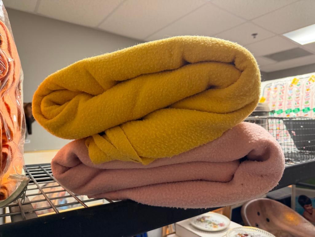THREE VARIOUS COLORED WOOL BLANKETS - 4