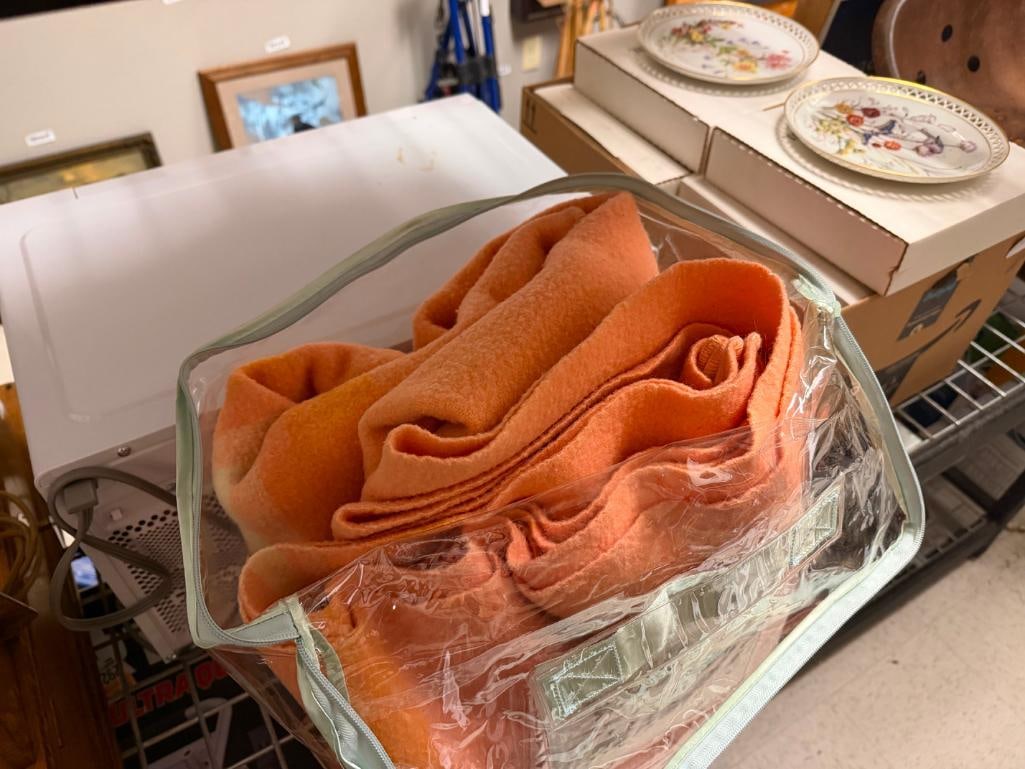 THREE VARIOUS COLORED WOOL BLANKETS - 5