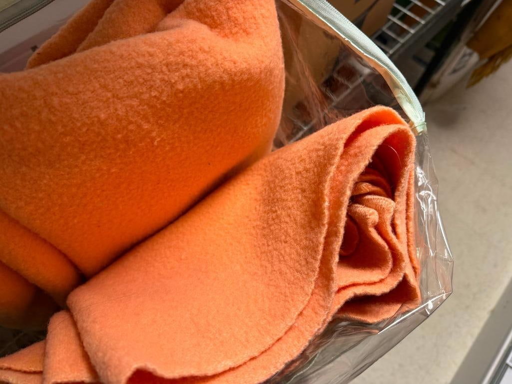 THREE VARIOUS COLORED WOOL BLANKETS - 6
