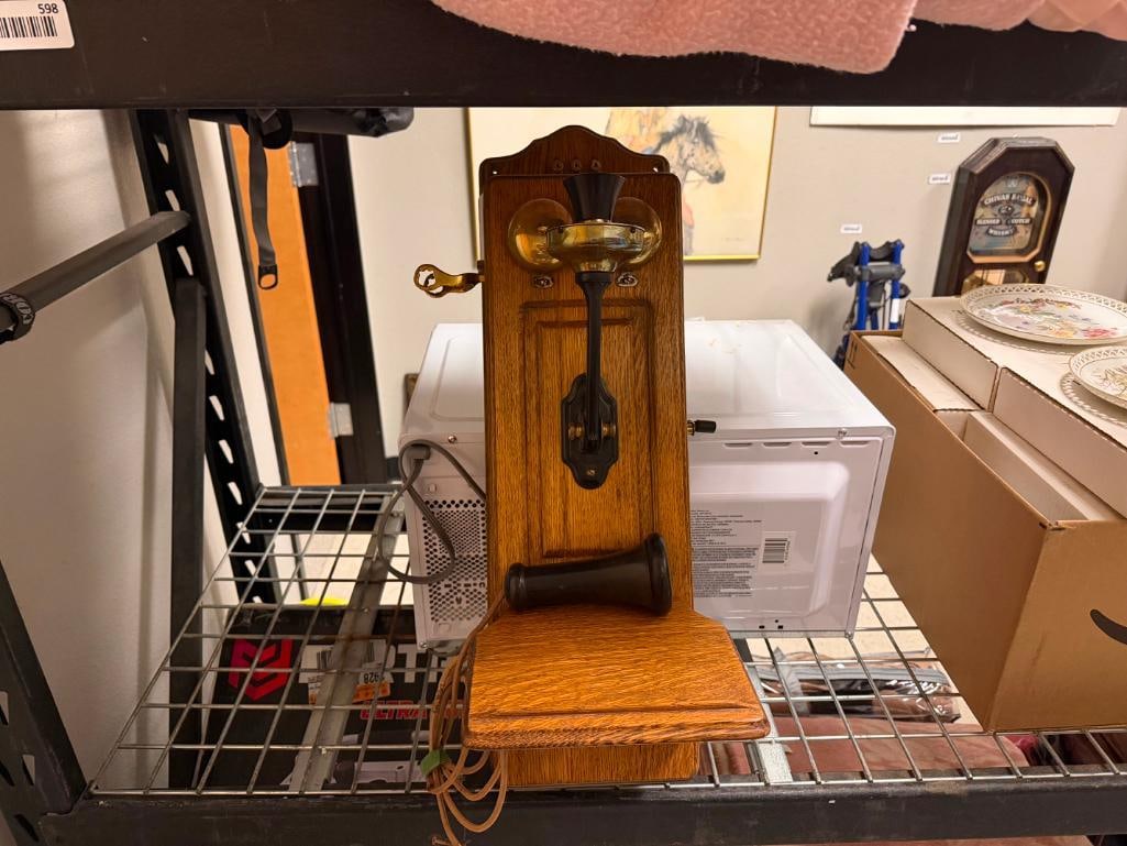 ANTIQUE STROMBER-CARLSON TELEPHONE COMPANY HAND CRANK WOOD CASE WALL PHONE - 2
