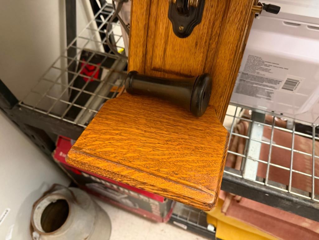 ANTIQUE STROMBER-CARLSON TELEPHONE COMPANY HAND CRANK WOOD CASE WALL PHONE - 4
