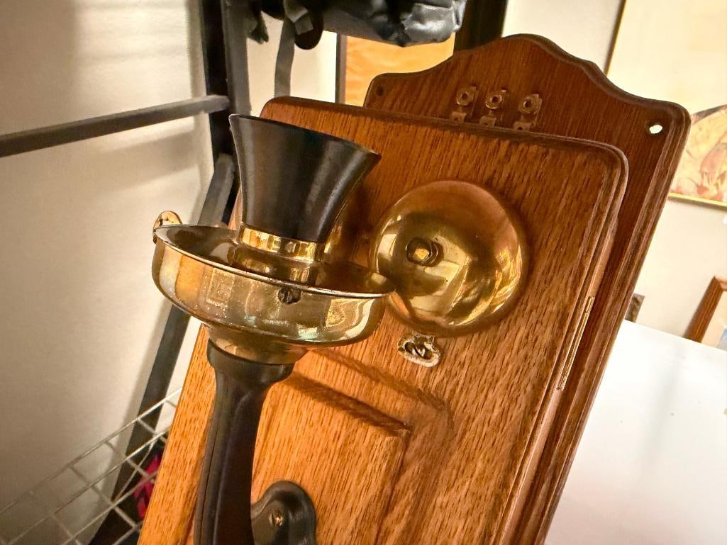 ANTIQUE STROMBER-CARLSON TELEPHONE COMPANY HAND CRANK WOOD CASE WALL PHONE - 5