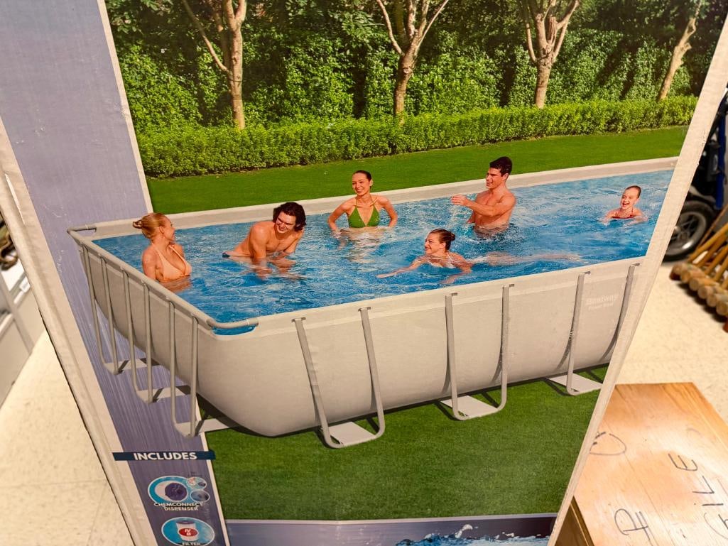 BESTWAY POWER STEEL RECTANGULAR SHAPED POOL - 12