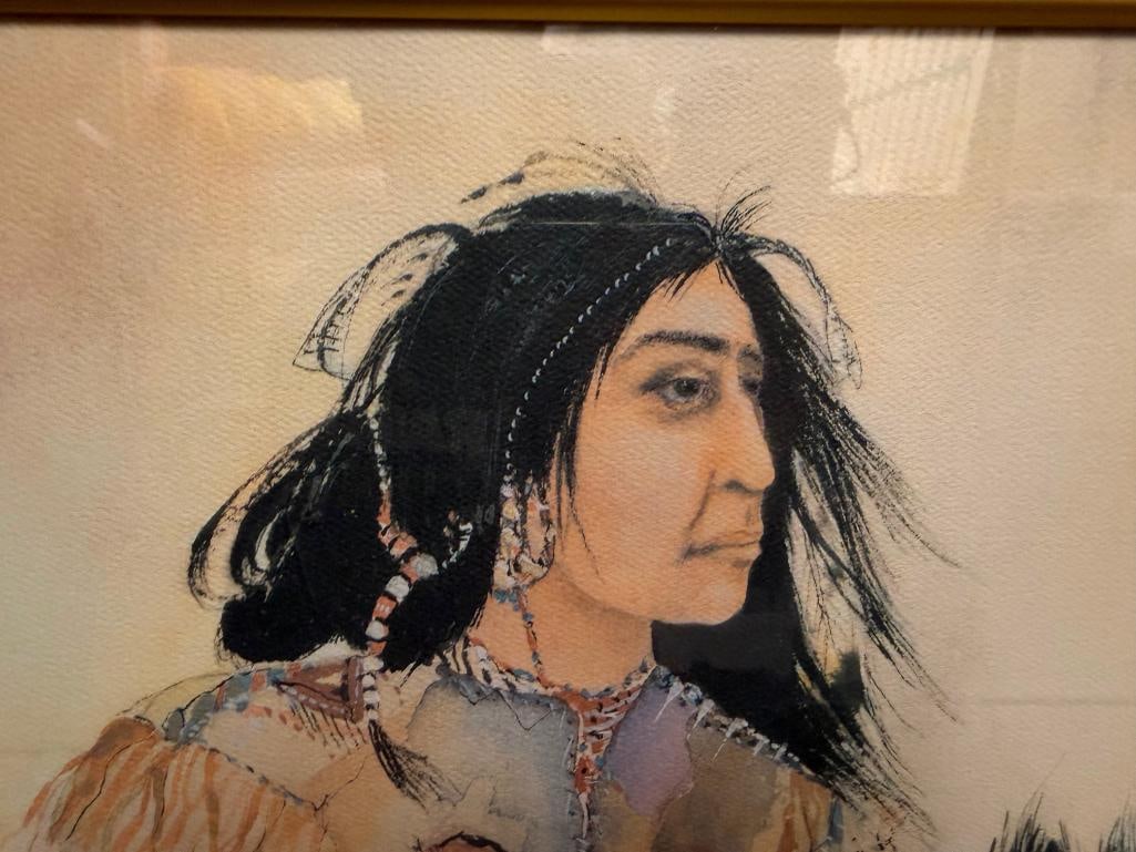 " BRAVE HORSE " PRINT BY CAROL GRIGG DEPICTING NATIVE AMERICAN MAN ON HORSEBACK - 6