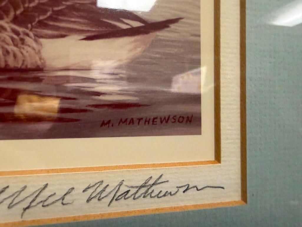 LIMITED EDITION SIGNED AND NUMBERED PRINT BY MEL MATHEWSON OF CANADA GEESE - 4