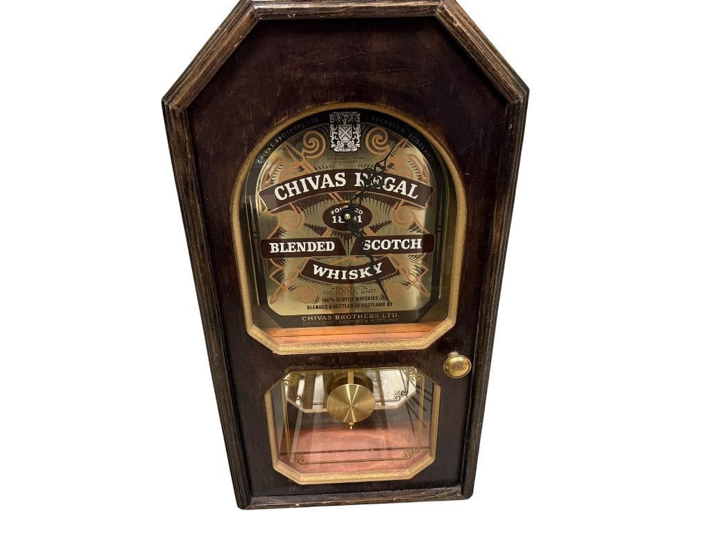 CHIVAS REGAL BLENDED SCOTT WHISKEY LIQUOR ADVERTISEMENT BAR CLOCK (1 of 7)