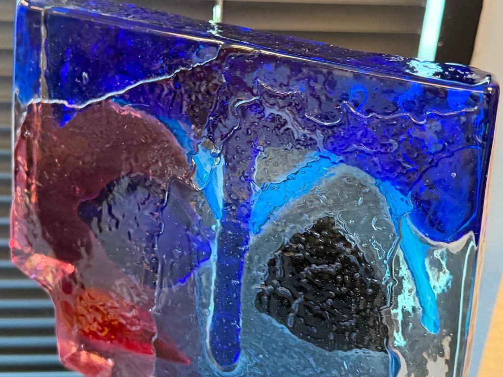 SANDRO FRATTIN MURANO LIMITED EDITION CUBIST / ABSTRACT ART GLASS SCULPTURE STYLED AFTER PICASSO - 10