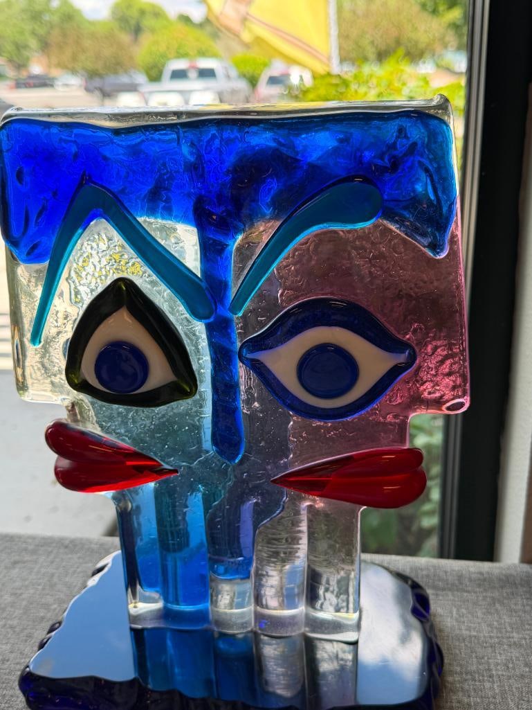 SANDRO FRATTIN MURANO LIMITED EDITION CUBIST / ABSTRACT ART GLASS SCULPTURE STYLED AFTER PICASSO - 2