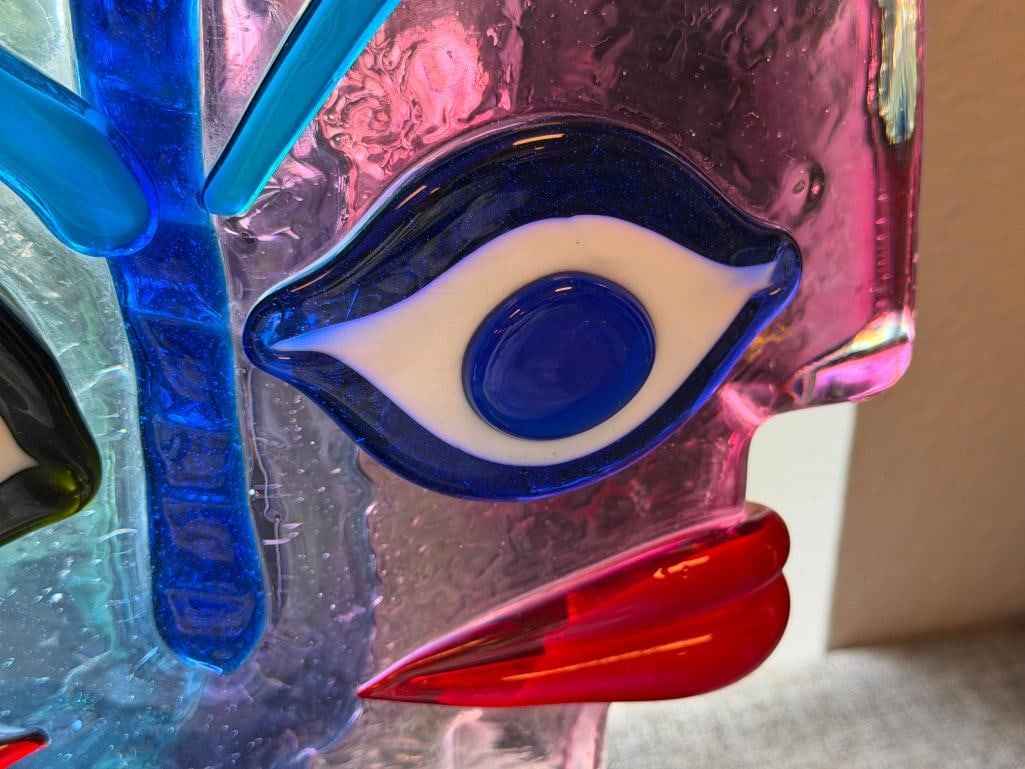 SANDRO FRATTIN MURANO LIMITED EDITION CUBIST / ABSTRACT ART GLASS SCULPTURE STYLED AFTER PICASSO - 5