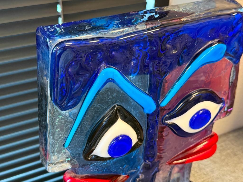 SANDRO FRATTIN MURANO LIMITED EDITION CUBIST / ABSTRACT ART GLASS SCULPTURE STYLED AFTER PICASSO - 8