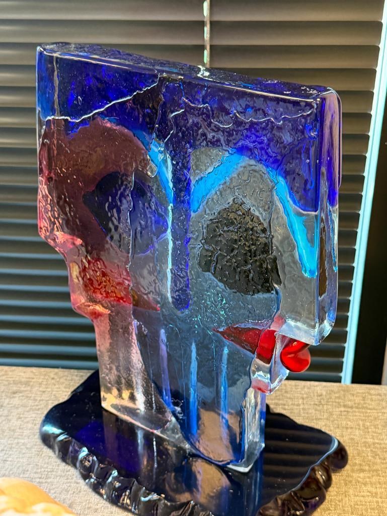 SANDRO FRATTIN MURANO LIMITED EDITION CUBIST / ABSTRACT ART GLASS SCULPTURE STYLED AFTER PICASSO - 9