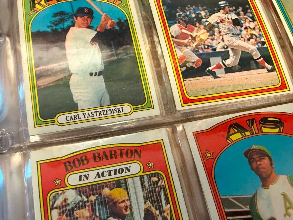 1972 TOPPS BASEBALL CARD SET INCLUDES MANY STARS AND ROOKIE CARDS NEAR COMPLETE - 17