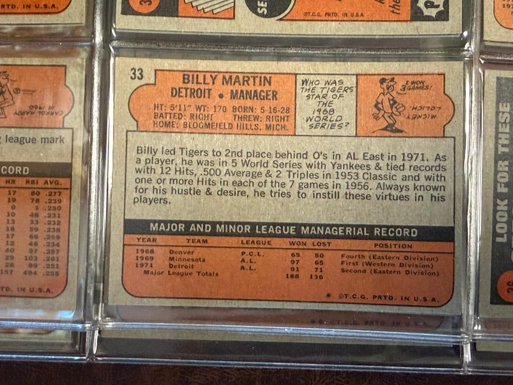 1972 TOPPS BASEBALL CARD SET INCLUDES MANY STARS AND ROOKIE CARDS NEAR COMPLETE - 20