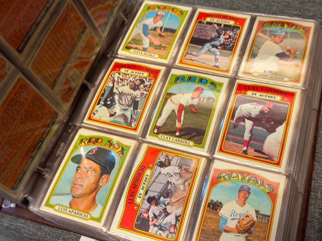 1972 TOPPS BASEBALL CARD SET INCLUDES MANY STARS AND ROOKIE CARDS NEAR COMPLETE - 3