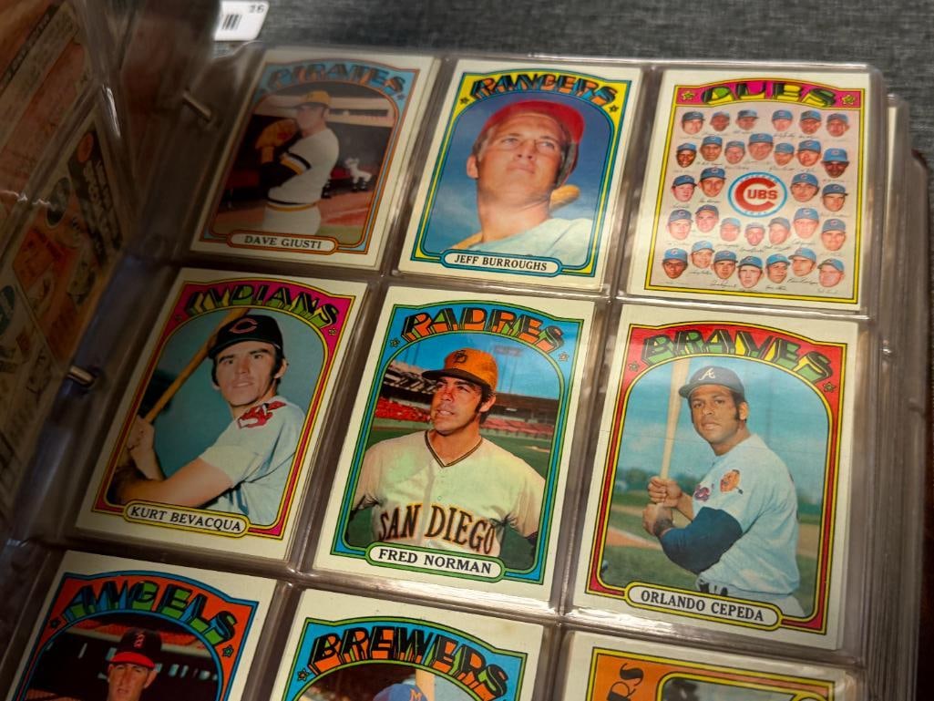 1972 TOPPS BASEBALL CARD SET INCLUDES MANY STARS AND ROOKIE CARDS NEAR COMPLETE - 7