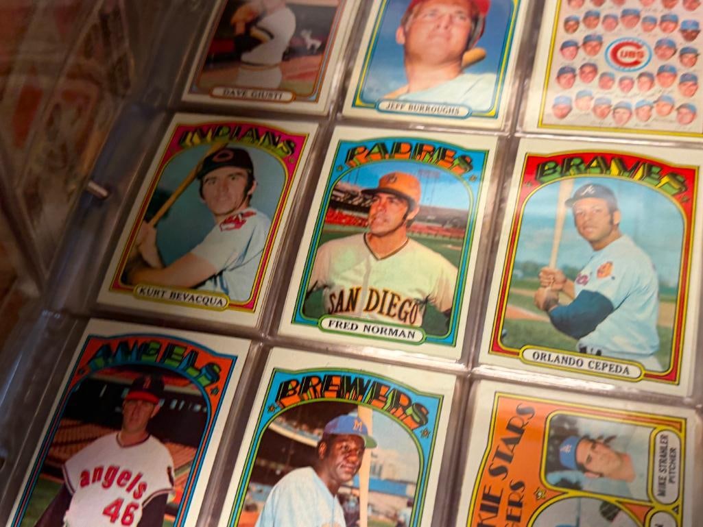 1972 TOPPS BASEBALL CARD SET INCLUDES MANY STARS AND ROOKIE CARDS NEAR COMPLETE - 8