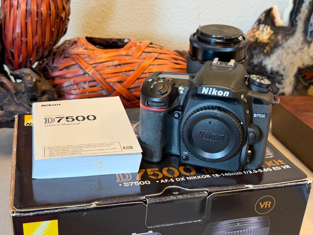 NIKON D7500 VR APS-C DSLR DIGITAL FILM CAMERA 4K UHD WITH VINTAGE NIKKOR - Q 135MM LENS - 2