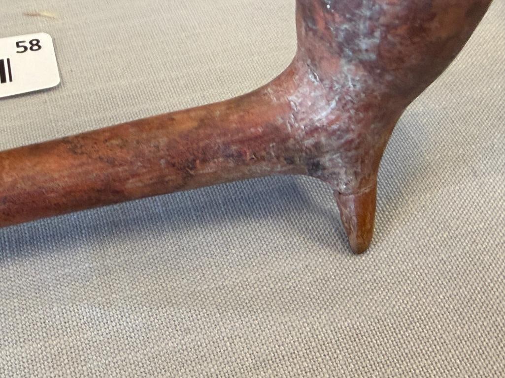ANTIQUE TERRACOTTA SMOKING PIPE - 4