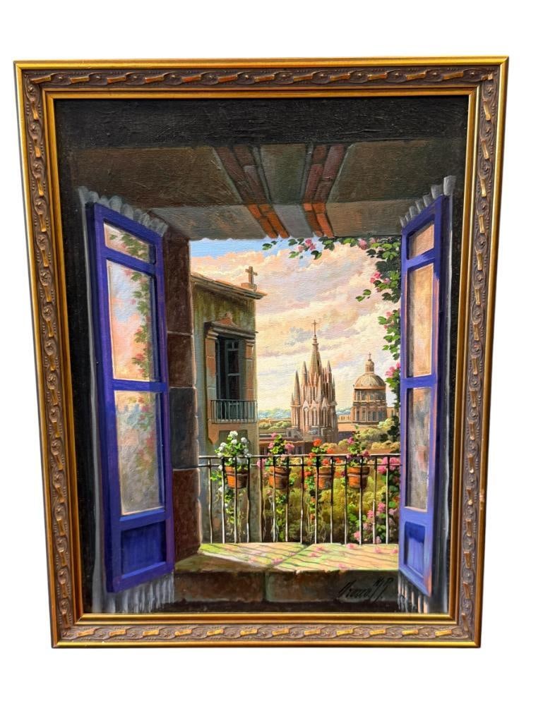 OROZCO ORIGINAL OIL ON CANVAS PAINTING OF PARROQUIA DE SAN MIGUEL ARCANGEL IN AN MIGUEL DE ALLENDE (1 of 7)