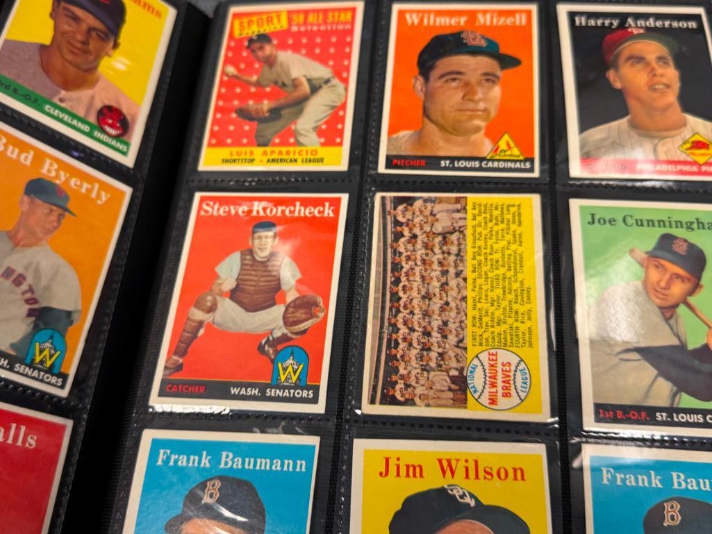 133 1958 TOPPS BASEBALL SPORT CARDS INCLUDES GIANTS, SENATORS, BRAVES, PHILLIES TEAM CARDS - 9