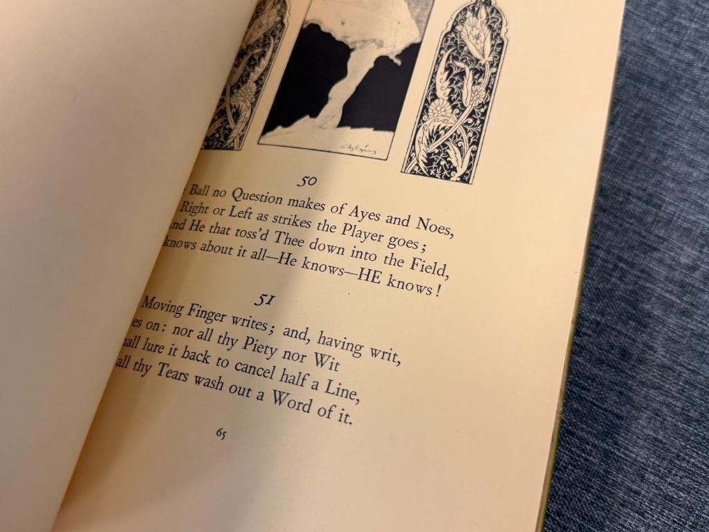 1930'S THE RUBAIYAT OF OMAR KHAYYAM BOOK ILLUSTRATED WITH TIPPED-IN COLOR PLATES BY WILLY POGANY - 5