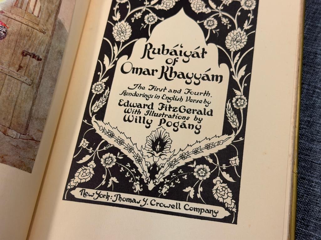 1930'S THE RUBAIYAT OF OMAR KHAYYAM BOOK ILLUSTRATED WITH TIPPED-IN COLOR PLATES BY WILLY POGANY - 9