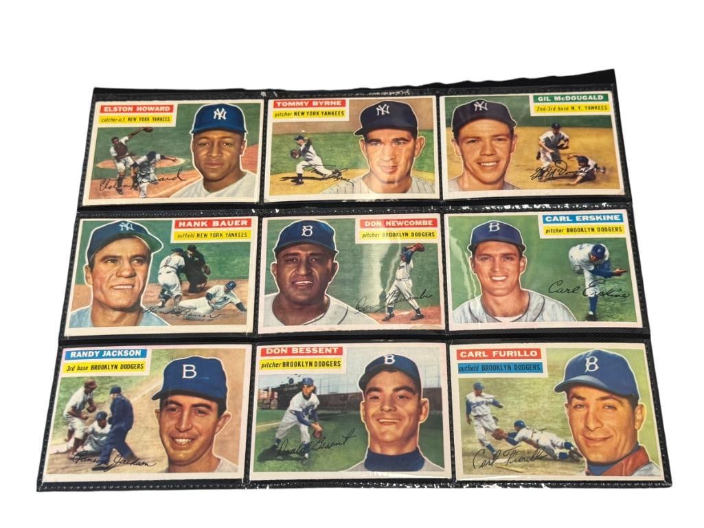 1956 TOPPS BASEBALL CARDS TOTAL OF 18 INCLUDES KANSAS CITY ATHLETICS TEAM CARD (1 of 12)
