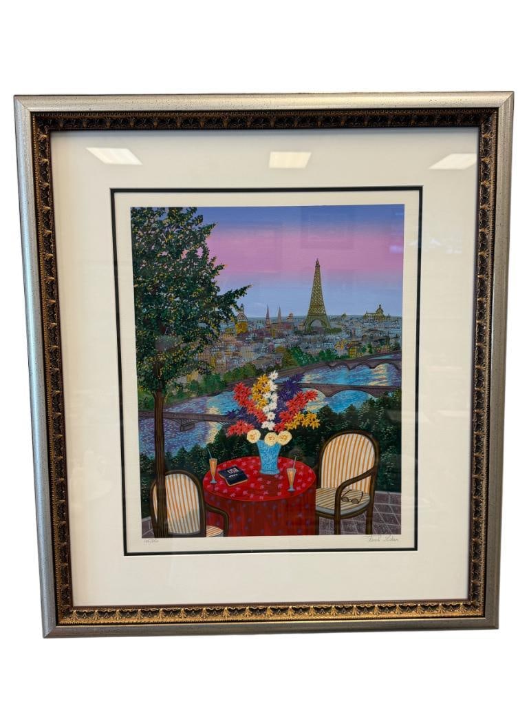 FRANCOIS "FANCH" LEDAN FRENCH ARTIST LIMITED EDITION SERIGRAPH TITLED APERITIF BY THE SEINE 125/350 (1 of 10)