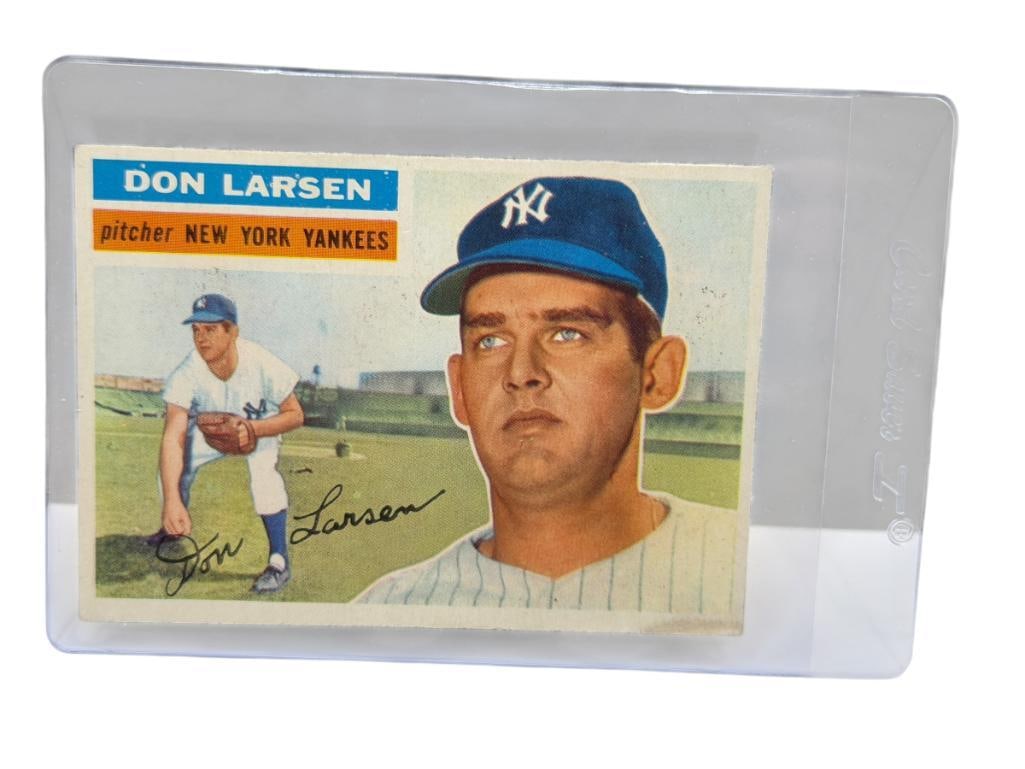 1956 TOPPS #332 DON LARSEN BASEBALL CARD GRAY BACK (1 of 10)