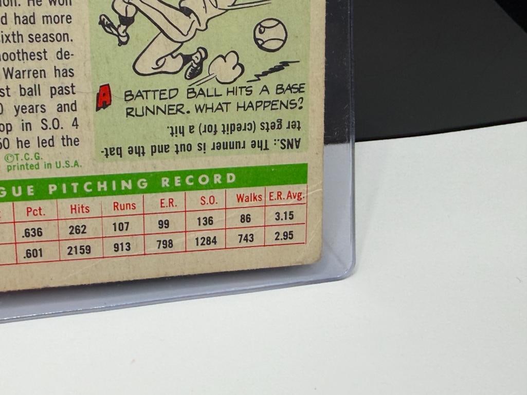 1955 TOPPS #31 WARREN SPAHN BASEBALL CARD - 10