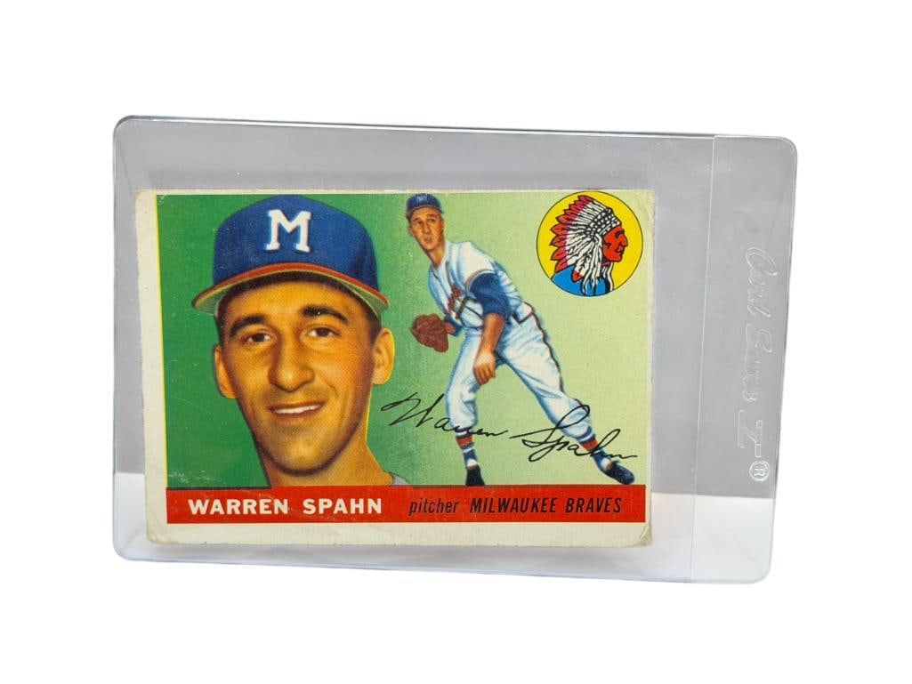 1955 TOPPS #31 WARREN SPAHN BASEBALL CARD (1 of 11)